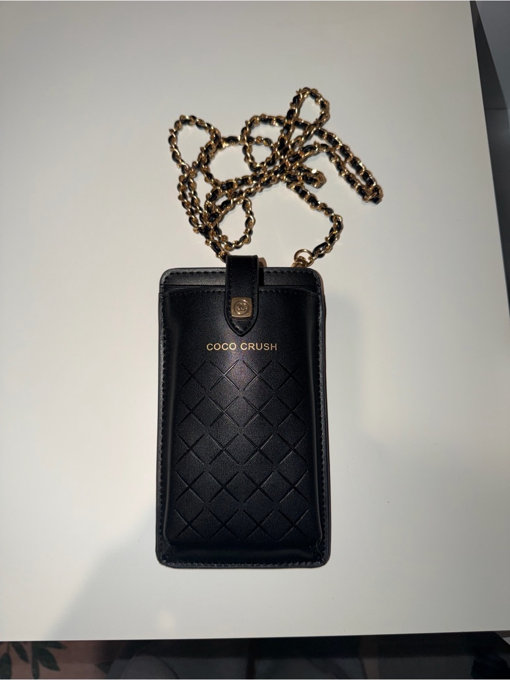 Brand New Chanel Faux Leather Coco Crush Black Quilted Crossbody Phone Card Bag - Picture 2 of 4
